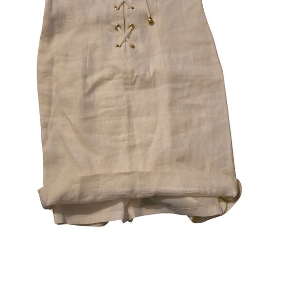 VTG Constance Saunders 100% Linen White Dress 8 Luxury Princess Diana Inspired - Picture 3 of 10